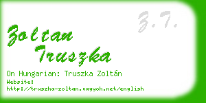 zoltan truszka business card
