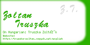 zoltan truszka business card